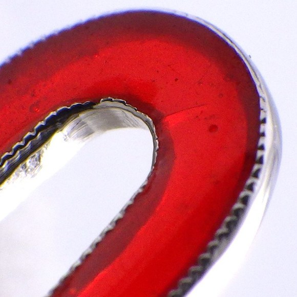 Tiffany Pendant I Love You Diamond Red Enamel Platinum - Picture 5 of 7